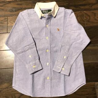 ポロラルフローレン(POLO RALPH LAUREN)のPOLO RALPH LAUREN シャツ 110サイズ ブルー ホワイト ポロ(Tシャツ/カットソー)