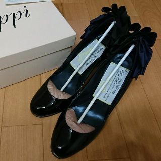 ピッピ(Pippi)の新品 未使用 ピッピ バックリボン パンプス ブラック 36 23.0 結婚式(ハイヒール/パンプス)