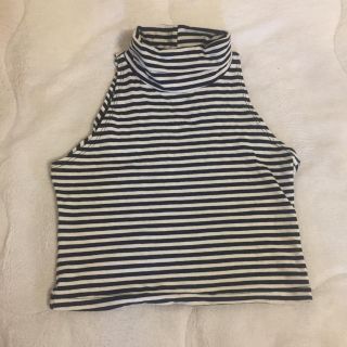 アメリカンアパレル(American Apparel)のamercanaapparel ボーダーハイネック(カットソー(半袖/袖なし))