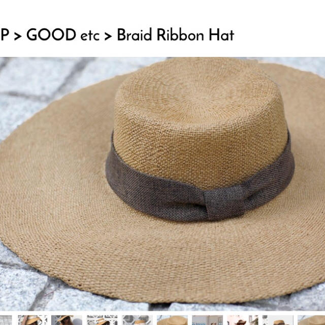 room306 CONTEMPORARY(ルームサンマルロクコンテンポラリー)のroom306 CONTEMPORARYハットBraid Ribbon Hat レディースの帽子(麦わら帽子/ストローハット)の商品写真