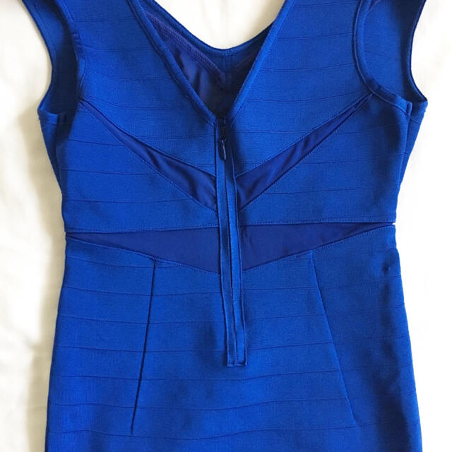 【インポート】タイト ミニドレス Blue レディースのフォーマル/ドレス(ミニドレス)の商品写真