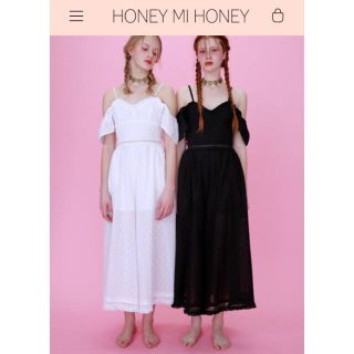 ハニーミーハニー(Honey mi Honey)のhoney mi honey ドビーオフショルダーロンパース ワンピース(ロングワンピース/マキシワンピース)