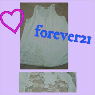 フォーエバートゥエンティーワン(FOREVER 21)のF21 透けﾚｰｽ 激安CHANEL有 (タンクトップ)