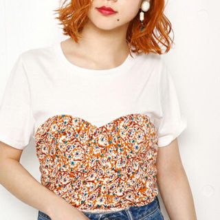 スライ(SLY)のSLY HIEDRA FLOR DOCKING TS (Tシャツ(半袖/袖なし))