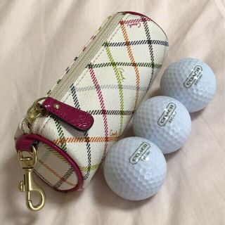 コーチ(COACH)の値下げしました☆COACH  ゴルフボールケース ＋ ボール３個(その他)