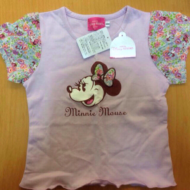 Disney(ディズニー)のミニーちゃんの花柄Ｔシャツ キッズ/ベビー/マタニティのキッズ服女の子用(90cm~)(その他)の商品写真