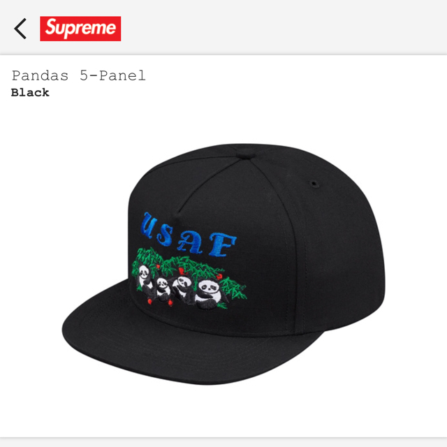 Supreme シュプリーム  Pandas 5-Panel パンダ 5パネル