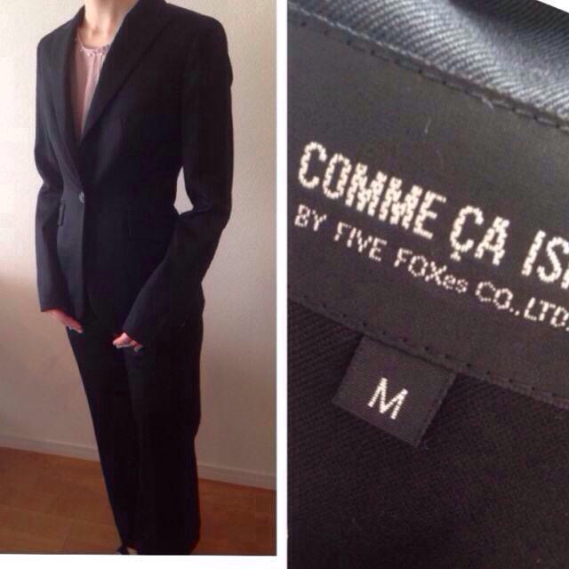 COMME CA ISM(コムサイズム)のコムサイズム✳︎春秋スーツ 黒 レディースのフォーマル/ドレス(スーツ)の商品写真