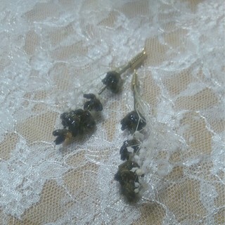 フラワー(flower)のかぼちゃ様専用 lavender earring, pierce(イヤリング)