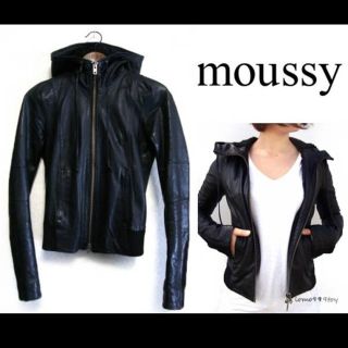 マウジー(moussy)の【８月だけのお値下げ】moussy ラムレザー ブルゾン size２(ライダースジャケット)