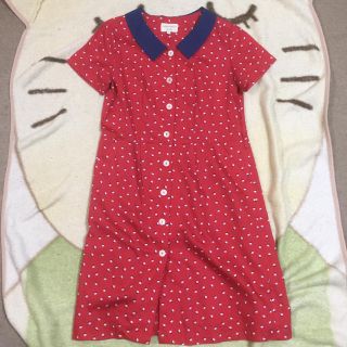 ローラアシュレイ(LAURA ASHLEY)のローラアシュレイ ワンピース レッド 赤(ひざ丈ワンピース)