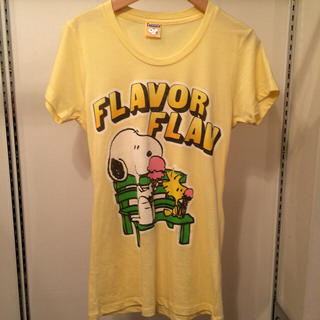 ピーナッツ(PEANUTS)のFLAVOR FLAV スヌーピー ウッドストック Tシャツ(Tシャツ(半袖/袖なし))