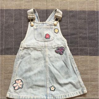 ベビーギャップ(babyGAP)のbaby GAP デニムジャンパースカート 12-18m(ワンピース)