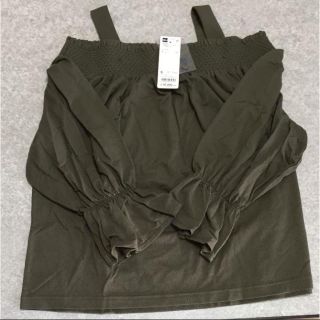 ジーユー(GU)の新品 GU 2WAY オフショルダーT(7分袖)(カットソー(長袖/七分))