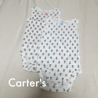 カーターズ(carter's)の【Carter's】6M 新品 女の子用 ノースリーブボディースーツ 2枚セット(ロンパース)