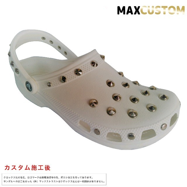 crocs(クロックス)のクロックス crocs ネオパンク カスタム 白 サイズ22～30cm 新品 レディースの靴/シューズ(サンダル)の商品写真