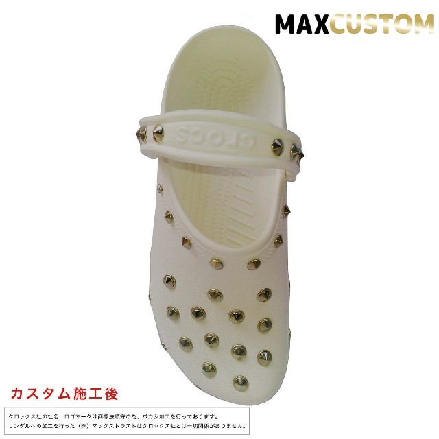 crocs(クロックス)のクロックス crocs ネオパンク カスタム 白 サイズ22～30cm 新品 レディースの靴/シューズ(サンダル)の商品写真