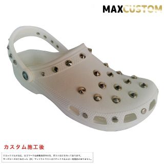 クロックス(crocs)のクロックス crocs ネオパンク カスタム 白 サイズ22～30cm 新品(サンダル)