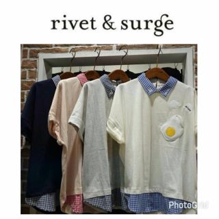 リベットアンドサージ(rivet & surge)の新品♡リベット＆サージ♡たまごポケットＴシャツ(Tシャツ(半袖/袖なし))