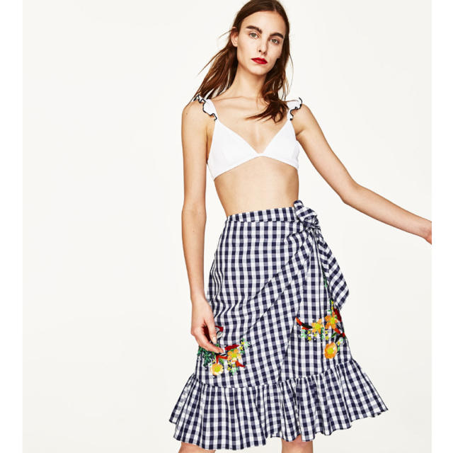 ZARA(ザラ)のZARA チェックスカート レディースのスカート(ひざ丈スカート)の商品写真