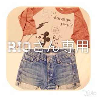 マウジー(moussy)のmoussy  tシャツ＋デニム set(Tシャツ(長袖/七分))