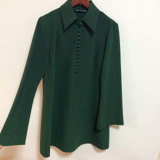 ザラ(ZARA)のZARA ワンピース グリーン(ひざ丈ワンピース)