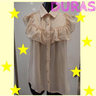 デュラス(DURAS)の¥8190🎀値下げ🎀タックフリルシフォンブラウス(シャツ/ブラウス(半袖/袖なし))