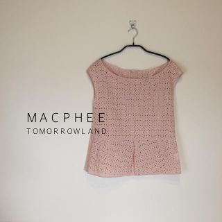 トゥモローランド(TOMORROWLAND)の美品☆MACPHEE ノースリーブ ペプラムブラウス(シャツ/ブラウス(半袖/袖なし))