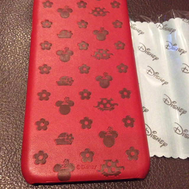 Disney(ディズニー)のiPhone6 iPhone6s ミニー ディズニー ケース 本革 レザー 赤 スマホ/家電/カメラのスマホアクセサリー(iPhoneケース)の商品写真