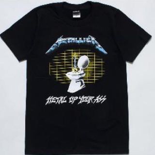 【芸能人 大人気！！】新品　ロックTシャツ METALLICA バンド 黒T(Tシャツ/カットソー(半袖/袖なし))