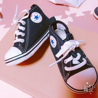 コンバース(CONVERSE)のコンバース ハイカットスニーカー 黒 12.5cm(スニーカー)