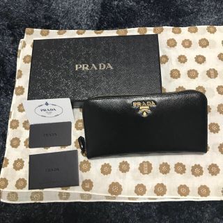 プラダ(PRADA)のPRADA プラダ 長財布 ブラック レッド♡(長財布)