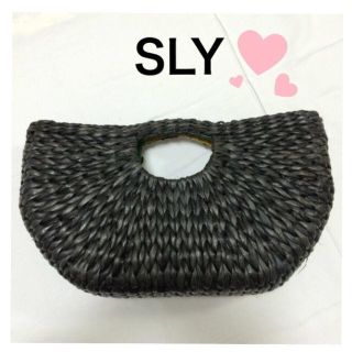 スライ(SLY)のSLY！カゴバック！未使用！黒バッグ！(ハンドバッグ)