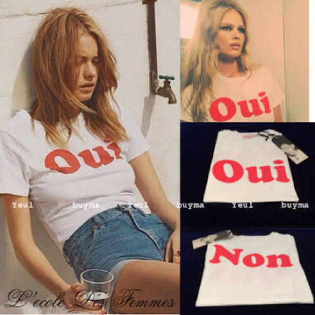 Lochie(ロキエ)のL'ecole des Femmes ⚡︎ Oui シャツ  レディースのトップス(Tシャツ(半袖/袖なし))の商品写真
