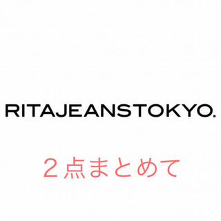 リタジーンズトウキョウ(RITA JEANS TOKYO)のRITAJEANSTOKYO フロッキープリントカットソー(Tシャツ(半袖/袖なし))