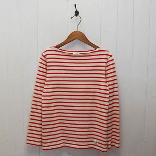 オーシバル(ORCIVAL)のORCIVAL コットンボーダーカットソー 生成り×赤ボーダー 1 バスクシャツ(Tシャツ(長袖/七分))