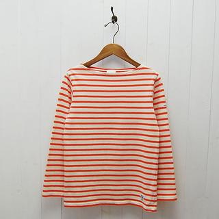 オーシバル(ORCIVAL)のORCIVAL コットンボーダーカットソー  0 生成り×オレンジ バスクシャツ(Tシャツ(長袖/七分))
