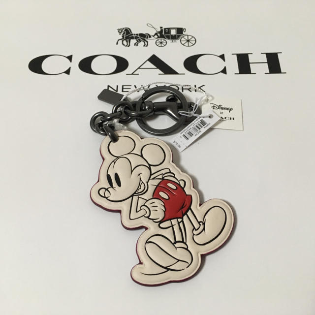 レア【新品】COACH×Disney コラボ☆ミッキー キーホルダー - キーホルダー