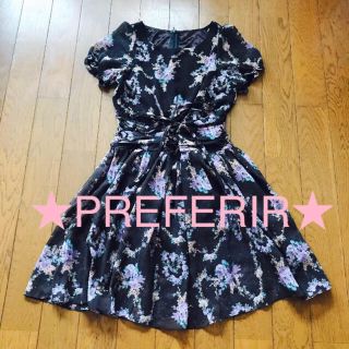 レストローズ(L'EST ROSE)のるみ様専用❤️プレフェリール★花柄シフォン・ワンピース❤️(ひざ丈ワンピース)