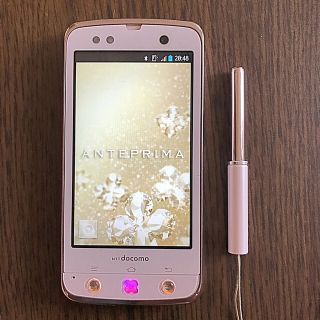 フジツウ(富士通)の【美品】ドコモ F-09D ANTEPRIMA タッチペン付【美品】(スマートフォン本体)