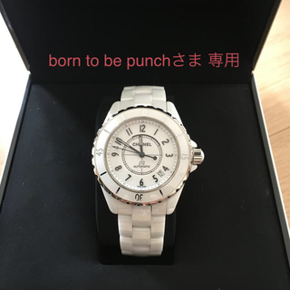シャネル(CHANEL)のシャネルj12 ホワイトセラミック 美品 38ミリ(腕時計)