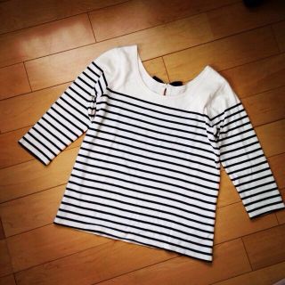 ページボーイ(PAGEBOY)の定番バックサテンリボン  ボーダー(Tシャツ(長袖/七分))