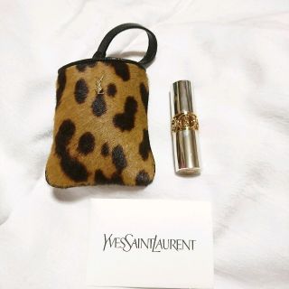 サンローラン(Saint Laurent)のYSL☆ヒョウ柄ハラコミニポーチ(ポーチ)