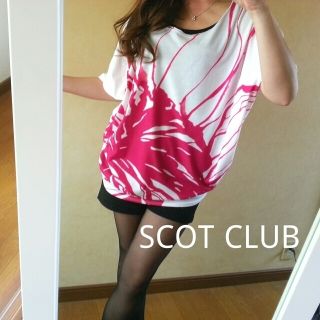 スコットクラブ(SCOT CLUB)のSCOTCLUB■ペイント調カットソー(カットソー(半袖/袖なし))