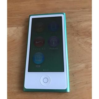 アップル(Apple)のiPod nano  green(ポータブルプレーヤー)