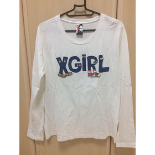 エックスガール(X-girl)のx-girl 長袖シャツ 白(Tシャツ(長袖/七分))
