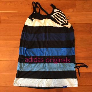 アディダス(adidas)のアディダス オリジナルス ワンピース ボーダー(ミニワンピース)