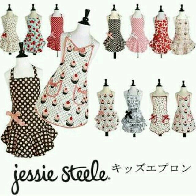 Jessie Steele(ジェシースティール)の【専用】キッズエプロン   キッズ/ベビー/マタニティのキッズ服女の子用(90cm~)(その他)の商品写真