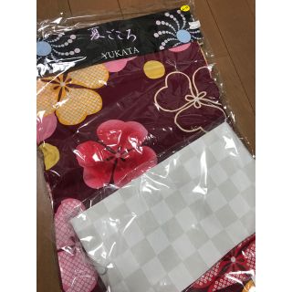 新品浴衣✨レトロ花柄✨エンジ色(浴衣)