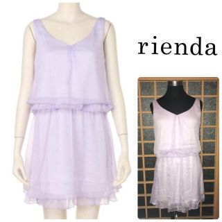 リエンダ(rienda)のrienda★ダブルフレアシフォンワンピース(ミニワンピース)